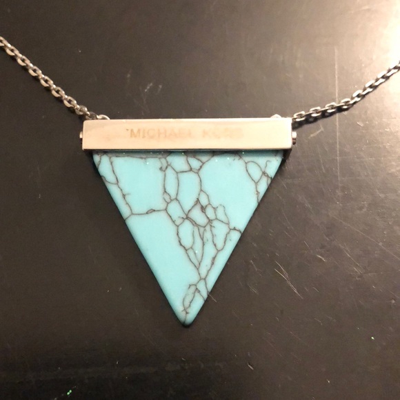 Michael Kors Triangle Turquoise Necklace - Picture 2 of 3